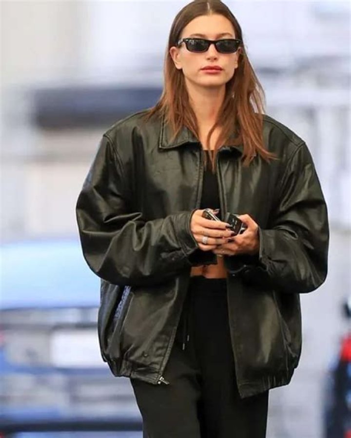 The Hailey Bieber Oversized Leather Jacket Decoded