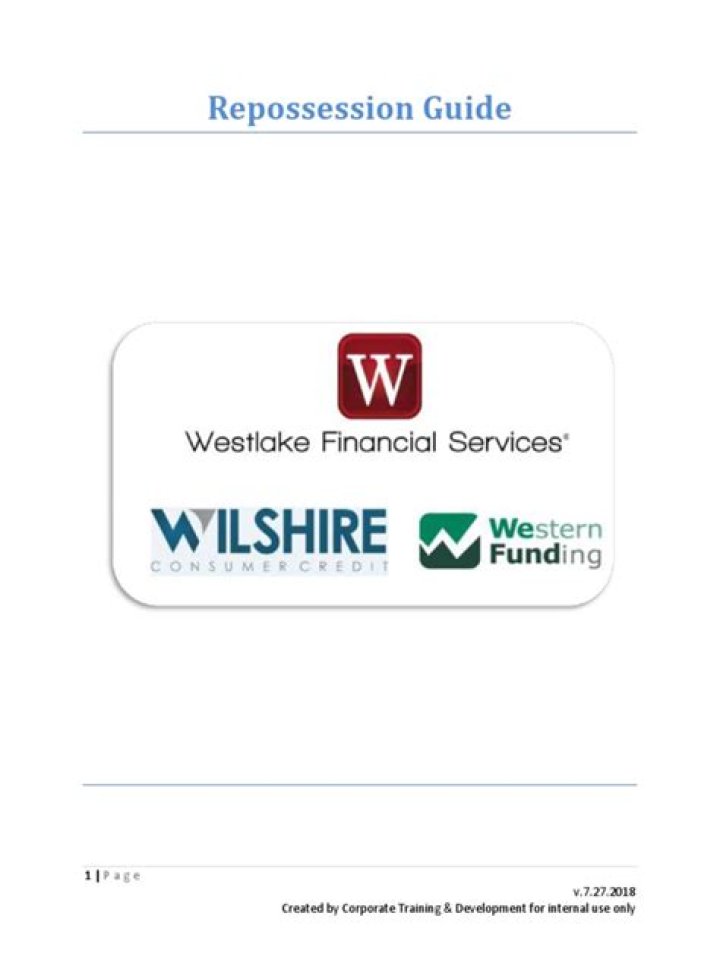 Westlake Financial's Repossession Process Revealed